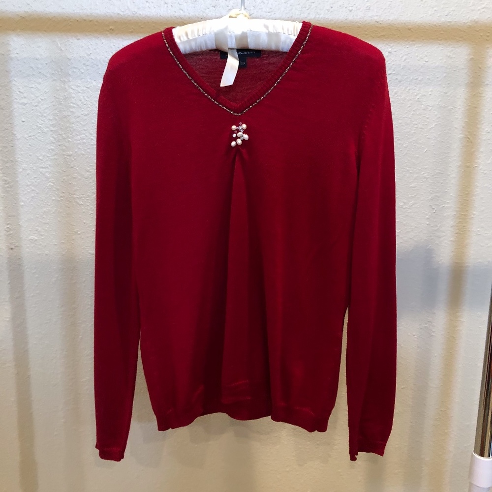 Aquascutum red pearl sweater